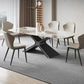 Industrial Style Sintered Stone Table Dining Rectangle Table with Metal Legs for Kitchen Clearhalo 'Dining Tables & Seating' 'Dining Tables' 'dining_table' 'furn' 'furn_dining_table' 'Furniture' 'Kitchen & Dining Furniture' 1200x1200_0961363a-43f7-489a-9d4e-39b62209395b