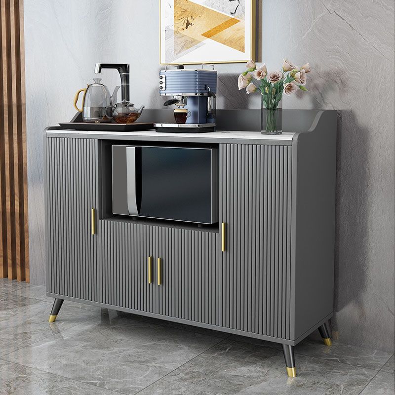 Glam Stone Top Sideboard Modern Indoor Dining Server with Cabinets for Kitchen Clearhalo 'buffet_sideboard' 'Buffets & Sideboards' 'furn' 'furn_buffet_sideboard' 'Furniture' 'Kitchen & Dining Furniture' 1200x1200_0961b7b9-5fd0-48cf-9adc-8cc0a8525836