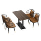 Industrial Solid Wood Dinner Room Kitchen Table Brown Top Table with Black Frame for Dining Room Clearhalo ' dining_table' 'Dining Tables & Seating' 'Dining Tables' 'furn' 'furn_dining_table' 'Furniture' 'furniture_dining_table' 'Kitchen & Dining Furniture' 'kitchen&dining_furn' 'kitchen' 'kitchen_dining_table' 1200x1200_09626d76-6ff4-4433-b3a4-d1fb5b33cfba