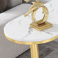 Glam 41.3"H Iron Bar Table Marble White Top Specialty Bistro Table in Gold Clearhalo 'Bar Furniture' 'Bar Tables' 'bar_tables' 'furn' 'furn_bar_tables' 'Furniture' 'furniture_bar_tables' 'Kitchen & Dining Furniture' 'kitchen&dining_furn' 'kitchen' 1200x1200_0963c82a-a831-4875-b021-5c5fa3bd55c7