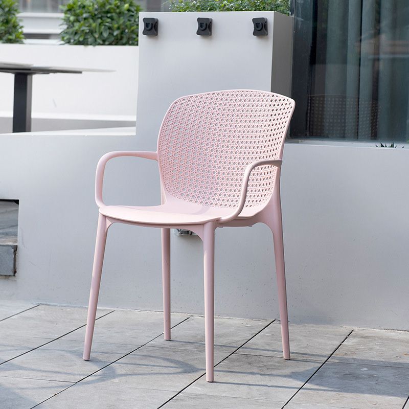 Glam Style Plastic Dining Arm Chair Matte Finish Dining Chair for Dinning Room Clearhalo ' kitchen&dining_furn' 'Dining Chairs' 'Dining Tables & Seating' 'dining_chair' 'furn' 'furn_dining_chair' 'Furniture' 'furniture_dining_chair' 'Kitchen & Dining Furniture' 'kitchen' 1200x1200_0965c264-0802-4867-879e-3f7b88c2dd58