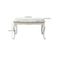 White Color Rectangle Marble Fixed Dinner Table with 4 Legs for Dining Room