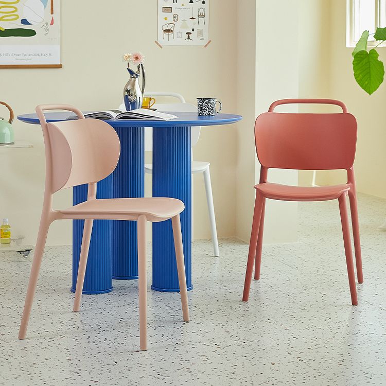 Nordic Style Plastic Dining Chair Open Back Dining Side Chair for Home Use Clearhalo ' kitchen&dining_furn' 'Dining Chairs' 'Dining Tables & Seating' 'dining_chair' 'furn' 'furn_dining_chair' 'Furniture' 'furniture_dining_chair' 'Kitchen & Dining Furniture' 'kitchen' 1200x1200_0966c9ba-e620-45f4-b784-dd0352f6f9fb