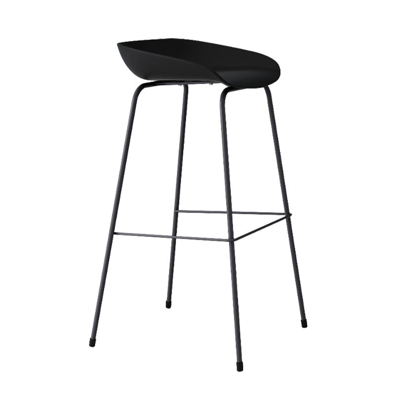 Contemporary Bar-stool Plastic Counter Bar Stool with Metal Legs for Kitchen Clearhalo 'Bar Furniture' 'Bar Stools' 'bar_stools' 'furn' 'furn_bar_stools' 'Furniture' 'furniture_bar_stools' 'Kitchen & Dining Furniture' 1200x1200_096a81a0-51a9-452b-ac42-4b23331bcbbd
