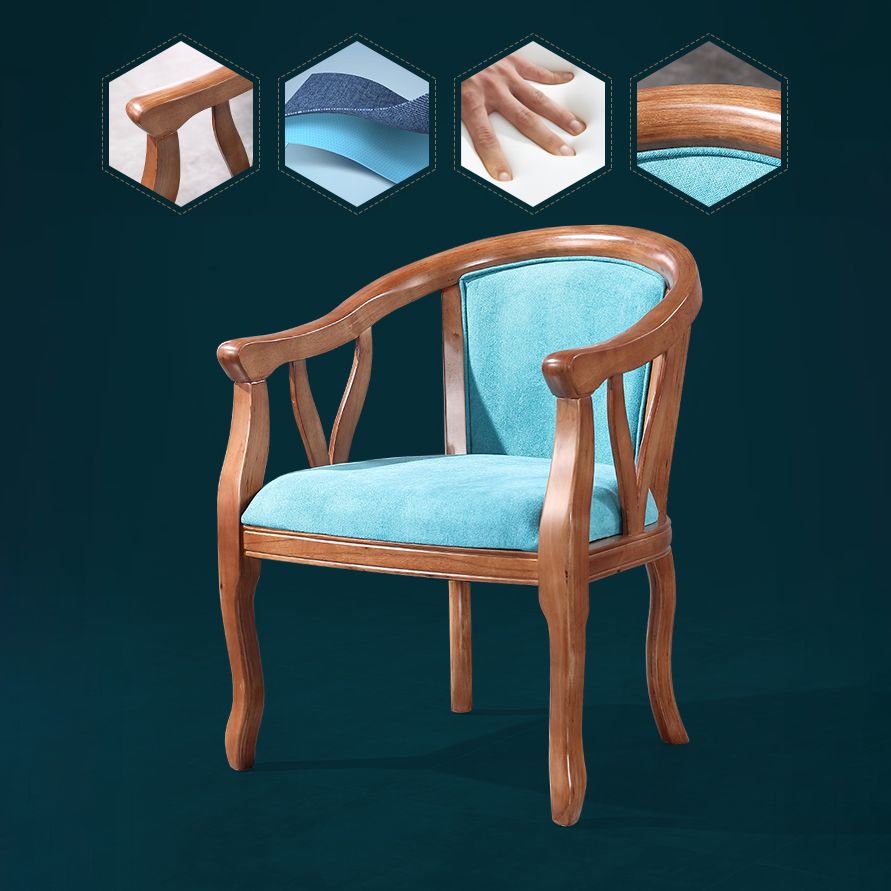 Traditional Solid Wood Dining Chair Linen Dining Arm Chair for Home Use Clearhalo ' kitchen&dining_furn' 'Dining Chairs' 'Dining Tables & Seating' 'dining_chair' 'furn' 'furn_dining_chair' 'Furniture' 'furniture_dining_chair' 'Kitchen & Dining Furniture' 'kitchen' 1200x1200_096b17c4-ca6e-4b3e-9743-e83df2a25c4f
