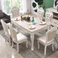Victorian Dinning Room Set Marble Rectangle 4 Legs Base Dining Room Table Set Clearhalo 'Dining Room Sets' 'Dining Tables & Seating' 'dining_room_set' 'Furniture' 'furniture_dining_room_set' 'Kitchen & Dining Furniture' 'kitchen&dining_furn' 'kitchen' 1200x1200_096b8872-6a97-4509-85fe-f4d177414c0d