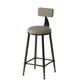 Low Back Dining Stools Round Armless Bar Stools with Metal Base