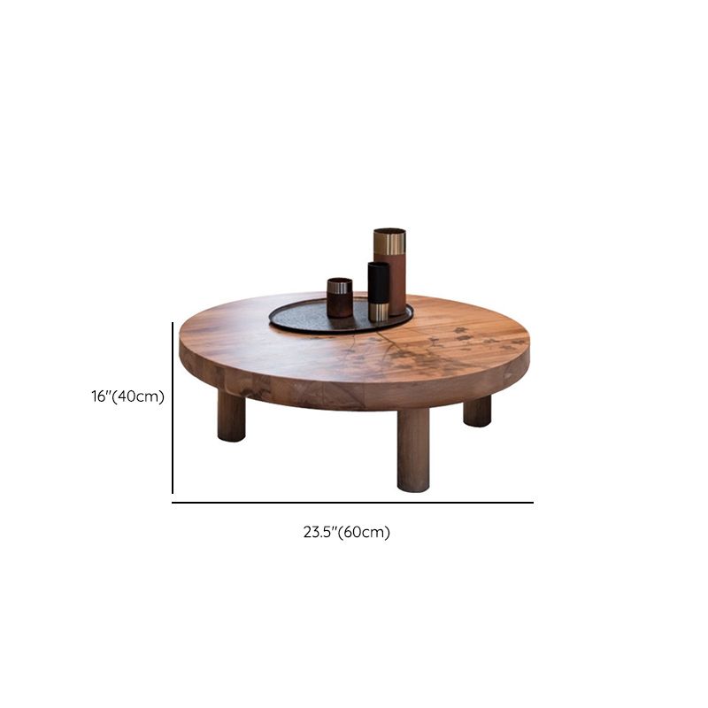 Brone Solid Wood Coffee Table Round Coffee Table for Living Room Clearhalo 'Coffee & Accent Tables' 'Coffee Tables' 'coffee_tables' 'furn' 'furn_coffee_tables' 'Furniture' 'Living Room Furniture' 1200x1200_096d5b39-ea22-4f34-8746-9936152fbbc1