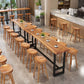 Tavolo da pub a barre di barra da barra moderna bar/tavolo da dinette in legno solido per negozio