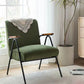 19.69" Wide Scandinavian Style Single Sofa Chair Fixed Back Arm Chair