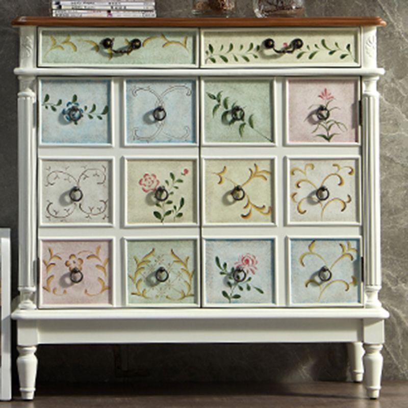 Mid-Century Modern Chest Wood Handcrafted Side Cabinet With Doors