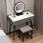 Modern Stone Top Make-up Vanity Solid Wood Vanity Dressing Table Set with 2 Drawers