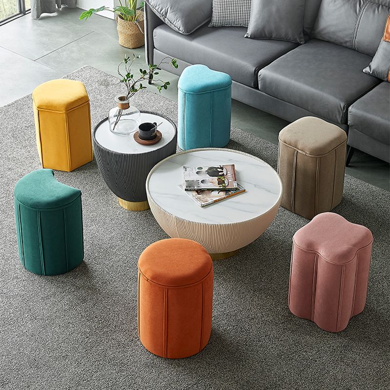 Contemporary Ottoman Solid Color Cotton Blend Standard Indoor Tear Resistant Ottoman Clearhalo 'furn' 'furn_ottomans_poufs' 'Furniture' 'Living Room Furniture' 'Ottomans & Poufs' 'ottomans_poufs' 1200x1200_0970001a-518e-42cd-aff8-5ff2c51e291e