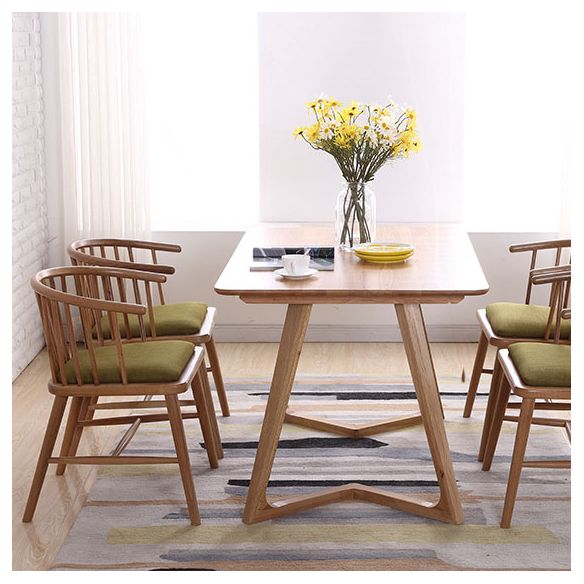 Contemporary Wood Arm Chair Natural Windsor Back Dining Chair for Kitchen Clearhalo ' kitchen&dining_furn' 'Dining Chairs' 'Dining Tables & Seating' 'dining_chair' 'furn' 'furn_dining_chair' 'Furniture' 'furniture_dining_chair' 'Kitchen & Dining Furniture' 'kitchen' 1200x1200_09702d32-93b4-4457-9b7c-ed9b787fd671