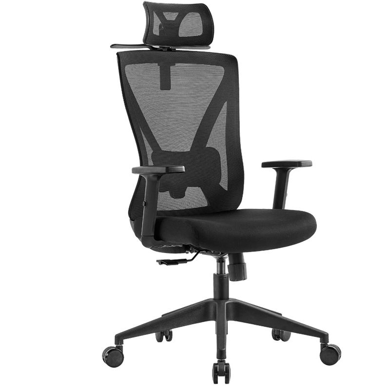 Chaise de chaise moderne chaise d'ordinateur de chaise en milieu de dos avec roues en noir / rouge / bleu