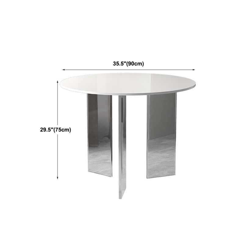 Moderne 1/2/3-delige eetset ronde stenen eettafel voor eetkamer keuken