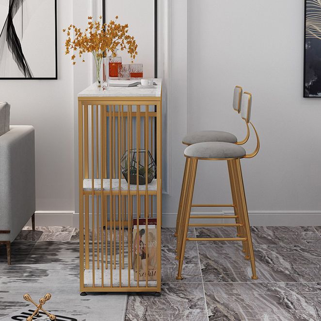 Rectangle Indoor Patio Counter Table Double Pedestal Contemporary Marble Counter Table Clearhalo 'Bar Furniture' 'Bar Tables' 'bar_tables' 'furn' 'furn_bar_tables' 'Furniture' 'Kitchen & Dining Furniture' 1200x1200_09715aaf-ff81-4567-aa81-98d0d4abec6e