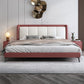 Letto di pino in legno standard in pelle vera scandinava
