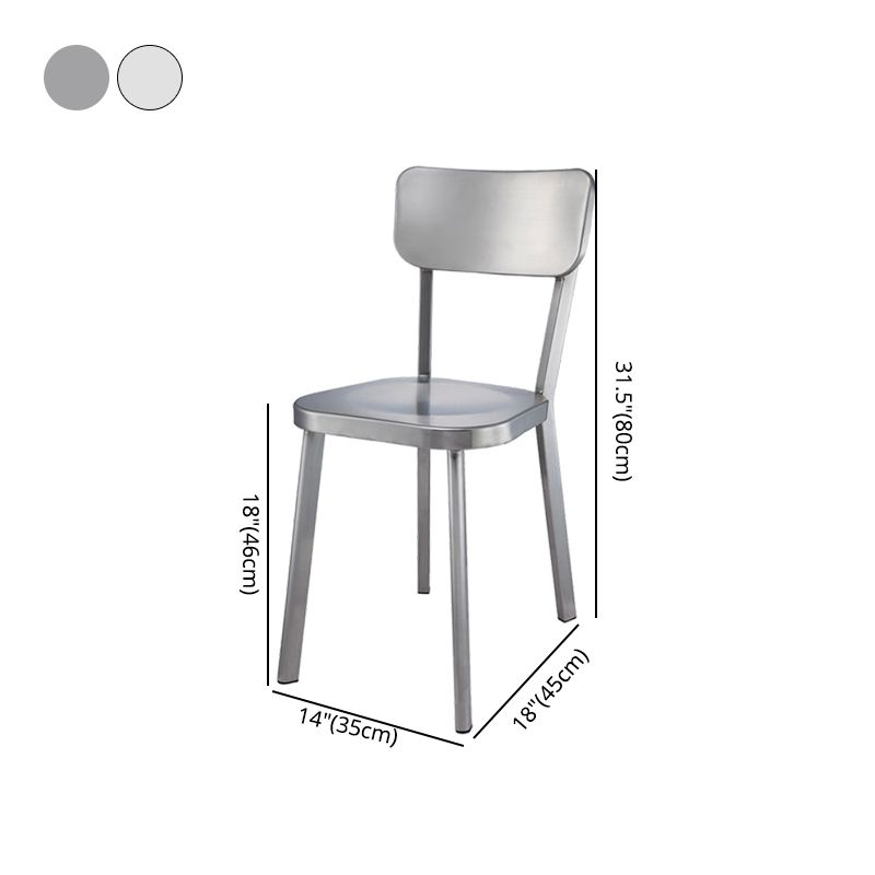 Modern Metal Dining Side Chair Open Back Dining Armless Chair for Restaurant Clearhalo ' kitchen&dining_furn' 'Dining Chairs' 'Dining Tables & Seating' 'dining_chair' 'furn' 'furn_dining_chair' 'Furniture' 'furniture_dining_chair' 'Kitchen & Dining Furniture' 'kitchen' 1200x1200_0972655b-e57b-447d-86d4-ad13608ab24c