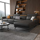 Modern 4-Seater Sectional with Adjustable Head Pillow and Pillow Top Arms