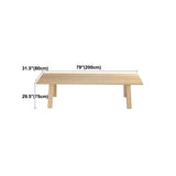 Rectangle Dining Table Solid Wood Dining Table with 4 Legs for Kitchen