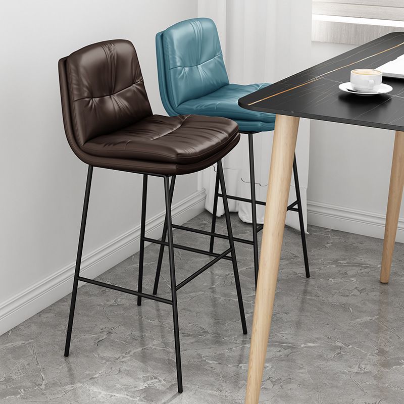 Indoor Leather Bar Stool Low Back Footrest Bucket Counter Stool with Cushion Clearhalo 'Bar Furniture' 'Bar Stools' 'bar_stools' 'furn' 'furn_bar_stools' 'furniture_bar_stools' 'Kitchen & Dining Furniture' 'kitchen&dining_furn' 'kitchen' 'kitchen_furn' Furniture' 1200x1200_0973cfa3-1fde-4d49-bdfb-310287d7e44a