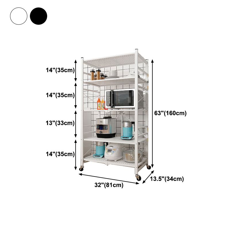 Industrial Folding Steel Etagere Bookshelf Open Bookshelf with Caster Wheels Clearhalo 'Bookcases' 'furn' 'furn_bookcases' 'Furniture' 'furniture_bookcases' 'Office Furniture' 1200x1200_097453e4-22b7-49fc-98a6-95f0909299a4