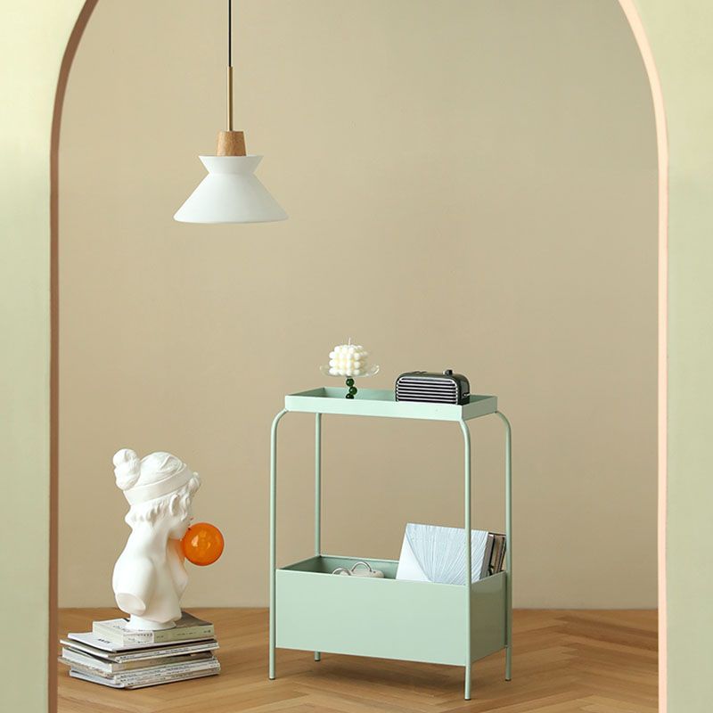 Contemporary Open Storage Bedside Cabinet Metal Accent Table Nightstand with Legs Clearhalo 'Bedroom Furniture' 'furn' 'furn_night_stand' 'Furniture' 'night_stand' 'Nightstands' 1200x1200_09754f6e-6704-4704-8f3a-0ee79a2d024a