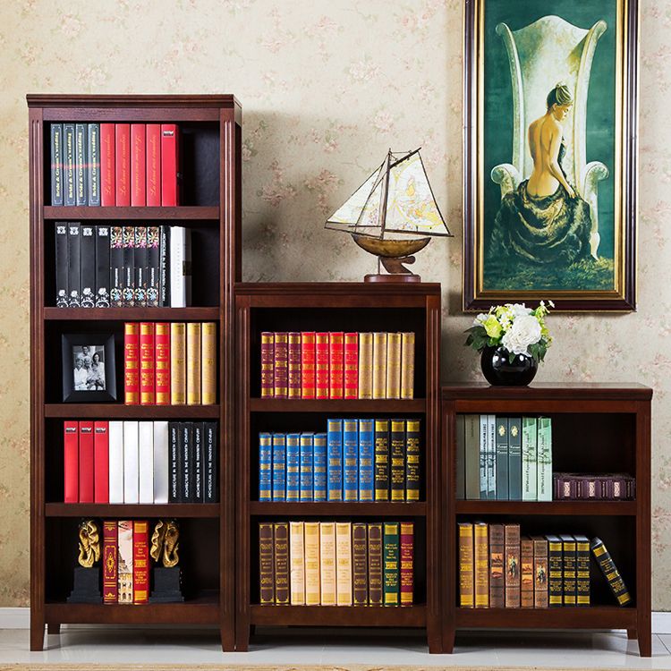 Contemporary Style Bookshelf Solid Wood Closed Back Bookcase for Office and Home Clearhalo 'Bookcases' 'furn' 'furn_bookcases' 'Furniture' 'furniture_bookcases' 'Office Furniture' 1200x1200_0975f6d7-181e-4990-ad5e-3c41029c528d