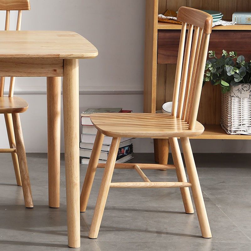 Silla de comedor de madera contemporánea silla lateral de viento en el acabado mate para interiores
