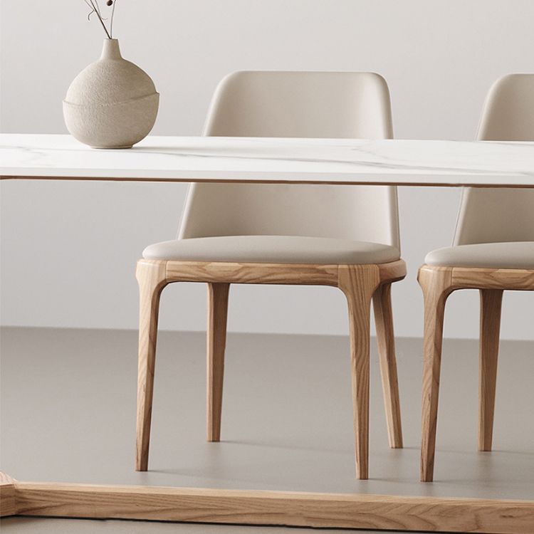 1/2/3/4ピースダイニングルーム家具セットモダンな焼結石のテーブルとアームレスチェア