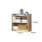 Solid Wood Bookshelf 9.8" W Natural Standard Bookcase with Rectangular Shelves