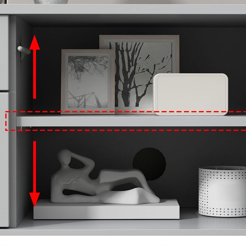 Gabinete de TV de rectángulo de madera de almacenamiento de almacenamiento industrial con piernas extraviadas