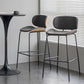 Industrial Style Armless Bar Stool Low Back Counter Bar Stool for Home