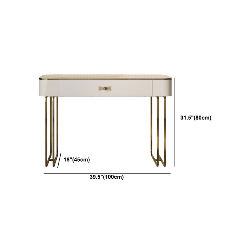 Beige luxueuze ijdelheidsset met ontlasting 2/4 opslagladen Kremmertje