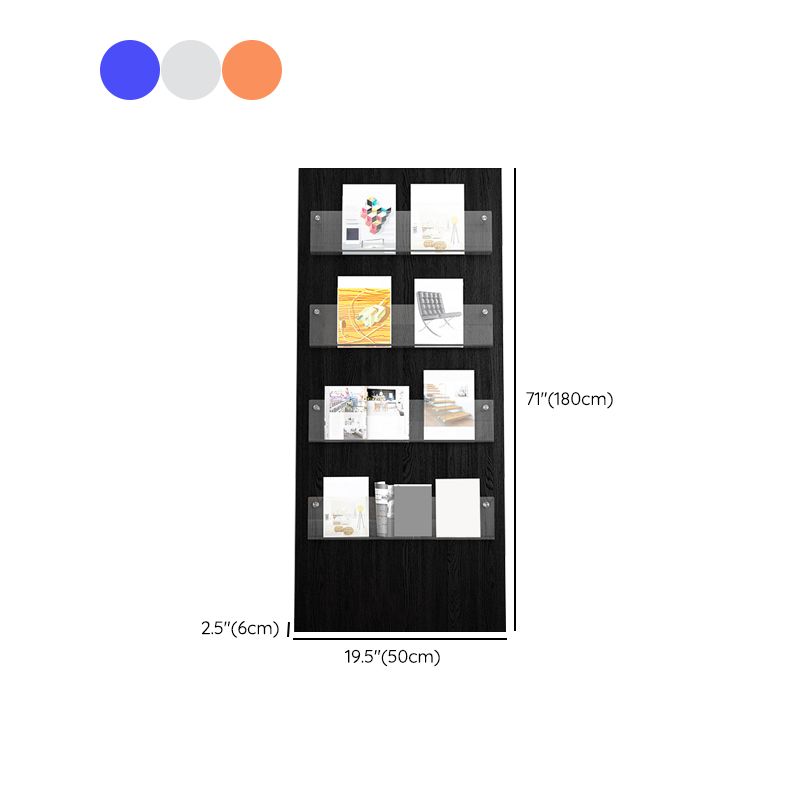 Bibliothèque acrylique à étagère à dos fermé moderne pour salle d'étude avec étagères