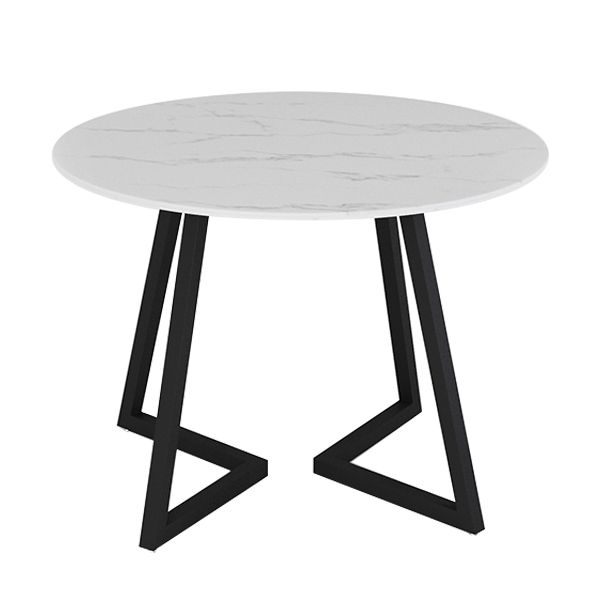 Sintered Stone Dining Table Round Modern Dining Table with Black Frame Clearhalo ' dining_table' 'Dining Tables & Seating' 'Dining Tables' 'furn' 'furn_dining_table' 'Furniture' 'furniture_dining_table' 'Kitchen & Dining Furniture' 'kitchen&dining_furn' 'kitchen' 'kitchen_dining_table' 1200x1200_09794982-d9bd-4a1e-a04f-2a62e3590e3c