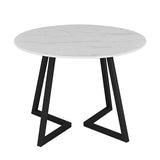 Sintered Stone Dining Table Round Modern Dining Table with Black Frame Clearhalo ' dining_table' 'Dining Tables & Seating' 'Dining Tables' 'furn' 'furn_dining_table' 'Furniture' 'furniture_dining_table' 'Kitchen & Dining Furniture' 'kitchen&dining_furn' 'kitchen' 'kitchen_dining_table' 1200x1200_09794982-d9bd-4a1e-a04f-2a62e3590e3c
