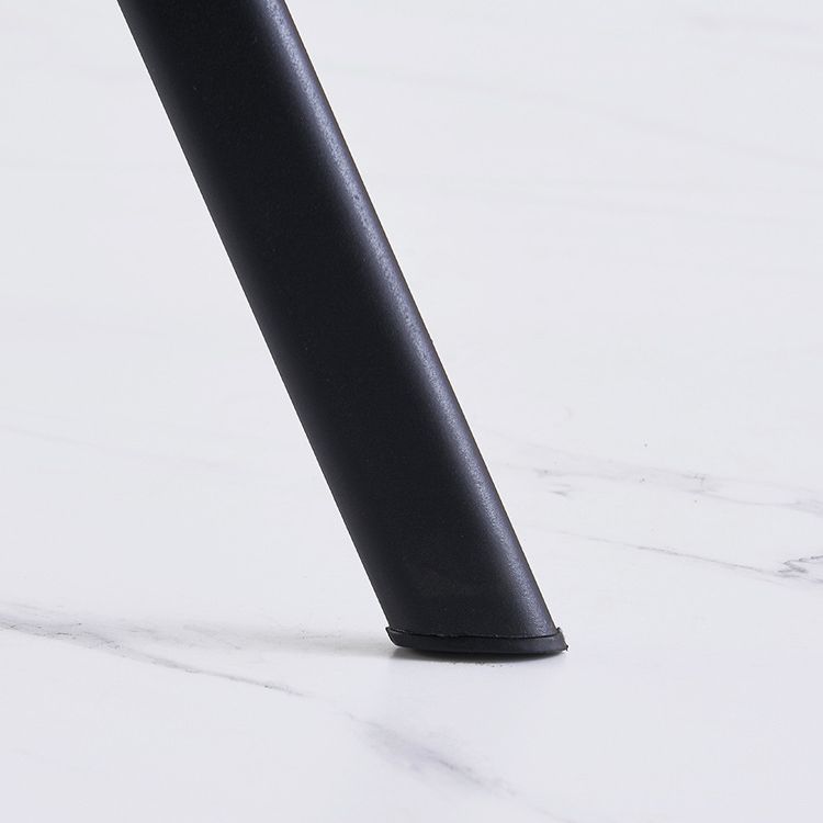 Leather Scandinavian Side Chair Upholstered Armless Dining Chairs with Metal Legs Clearhalo ' kitchen&dining_furn' 'Dining Chairs' 'Dining Tables & Seating' 'dining_chair' 'furn' 'furn_dining_chair' 'Furniture' 'furniture_dining_chair' 'Kitchen & Dining Furniture' 'kitchen' 1200x1200_097a6a7b-adb2-4eaf-b98e-23bf44bce90e