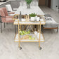 Modern Style Stone Prep Table Rolling Metal Prep Table for Home