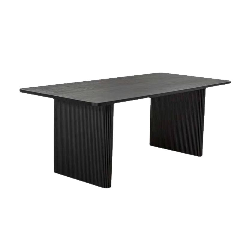 Black Pine Wood Dining Table Modern Indoor Rectangle Dinette Table Clearhalo 'Dining Tables & Seating' 'Dining Tables' 'dining_table' 'furn' 'furn_dining_table' 'Furniture' 'Kitchen & Dining Furniture' 1200x1200_097e6525-5bc5-4cbf-b82a-1c87783e7852