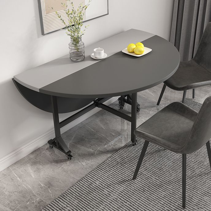 47'' Foldable Artificial Wooden Dining Table Extendable Round Table with Trestle Base Clearhalo ' dining_table' 'Dining Tables & Seating' 'Dining Tables' 'furn' 'furn_dining_table' 'Furniture' 'furniture_dining_table' 'Kitchen & Dining Furniture' 'kitchen&dining_furn' 'kitchen' 'kitchen_dining_table' 1200x1200_098012fc-a422-4602-8e92-e33855196167