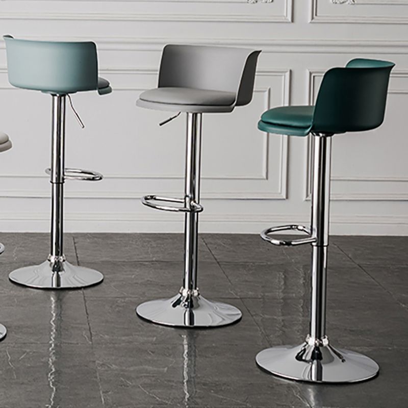 Industrial Backrest Armless Counter Stool Iron Cafe Bar Stool with Adjustable Cushion Clearhalo 'Bar Furniture' 'Bar Stools' 'bar_stools' 'furn' 'furn_bar_stools' 'Furniture' 'Kitchen & Dining Furniture' 1200x1200_09803f0d-9cb2-4a4f-9b23-620f854b141e