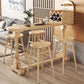 Trestle Base Bar Table Contemporary Solid Wood Bar Dining Table with Wine Rack Clearhalo 'Bar Furniture' 'Bar Tables' 'bar_tables' 'furn' 'furn_bar_tables' 'Furniture' 'Kitchen & Dining Furniture' 1200x1200_0980eb98-cbf1-4781-8b2a-c1cb6cb3cb4c