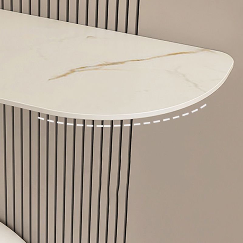 Half Moon Shape Contemporary Console Table White Console Sofa Table