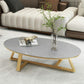 Glam Iron Cross Legs Cocktail Table Oval Slate Top Coffee Table Clearhalo 'Coffee & Accent Tables' 'Coffee Tables' 'coffee_tables' 'furn' 'furn_coffee_tables' 'Furniture' 'Living Room Furniture' 1200x1200_09818fd4-60fb-4d75-8058-590b54d4556d