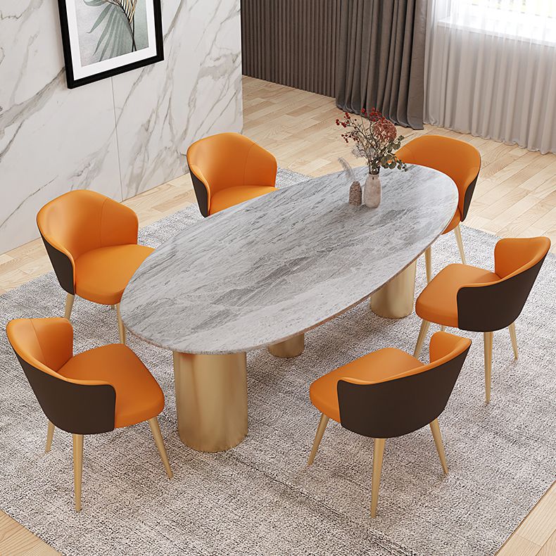 Sintered Stone Dining Table Traditional Luxury Table with Gold Frame Clearhalo 'Dining Tables & Seating' 'Dining Tables' 'dining_table' 'furn' 'furn_dining_table' 'Furniture' 'furniture_dining_table' 'Kitchen & Dining Furniture' 'kitchen' 'kitchen_dining_table' 1200x1200_0981d3cb-9731-4a33-abaf-727f5d176736