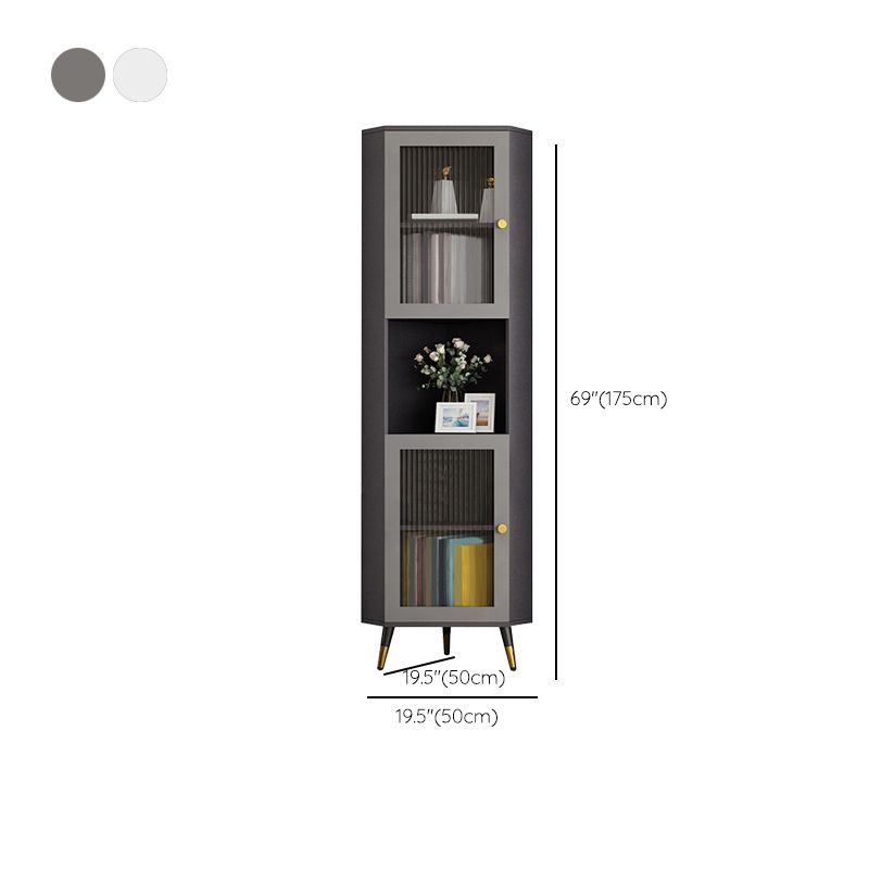 Wooden Accent Cabinet with 2 Glass Doors and Straight Legs Cabinet Clearhalo 'Cabinets & Chests' 'cabinets_chests' 'furn' 'furn_cabinets_chests' 'Furniture' 'Living Room Furniture' 1200x1200_0983e17f-52e1-4338-bce6-31028239d16a