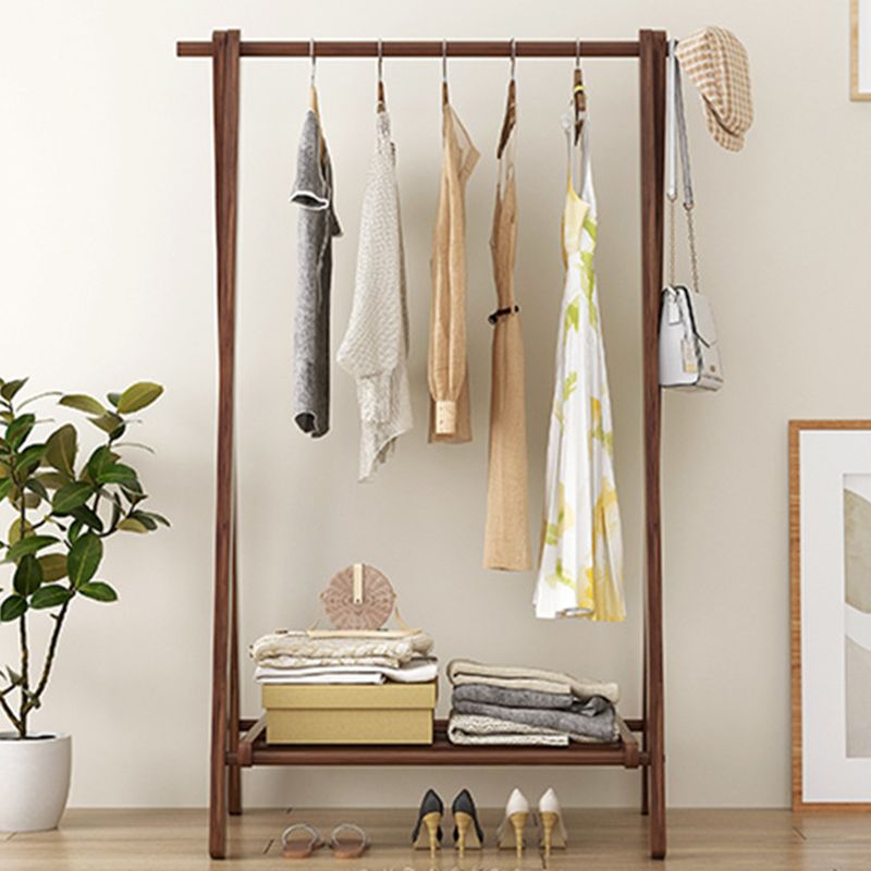 Modern Coat Rack Wooden Shelf Storage Coat Hanger in Bedroom Room Clearhalo 'Entry & Mudroom Furniture' 'furn' 'furn_hall_tree_coat_racks' 'Furniture' 'Hall Trees & Coat Racks' 'hall_tree_coat_racks' 1200x1200_09850b2c-bcf6-4d0d-9b90-18c07b6dd8f5