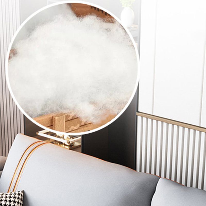 Scandinavian Faux Leather Sleeper Pillow Top Arms Sofa Bed with Storage